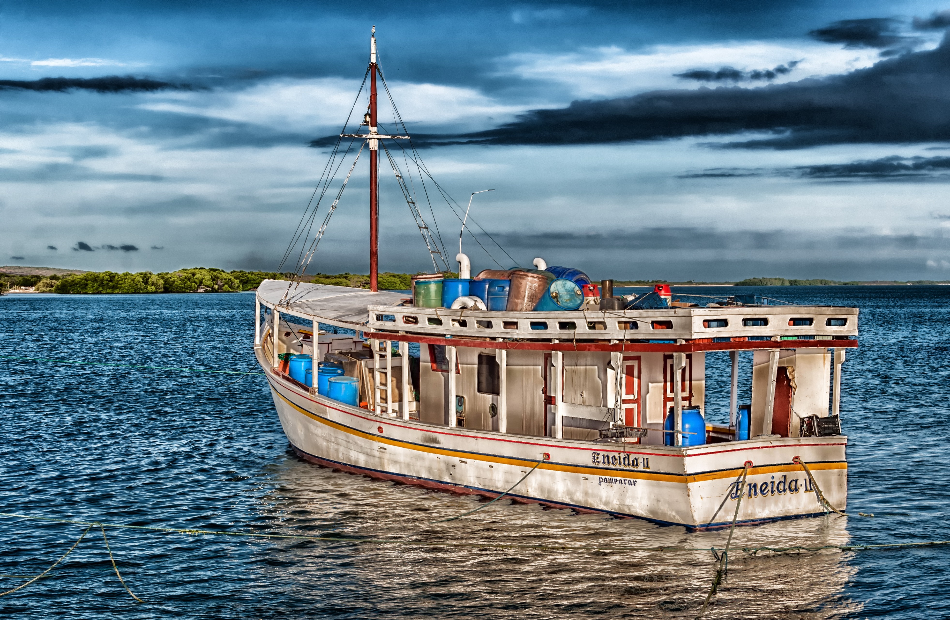 Bay, Boat, Hdr, Chacacare, Water, Harbor, sea, cloud - sky
