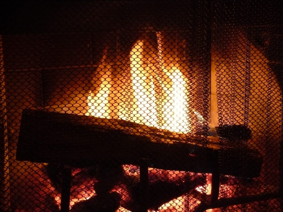Fire, Screen, Warm, Fireplace, Heat, indoors, burning preview
