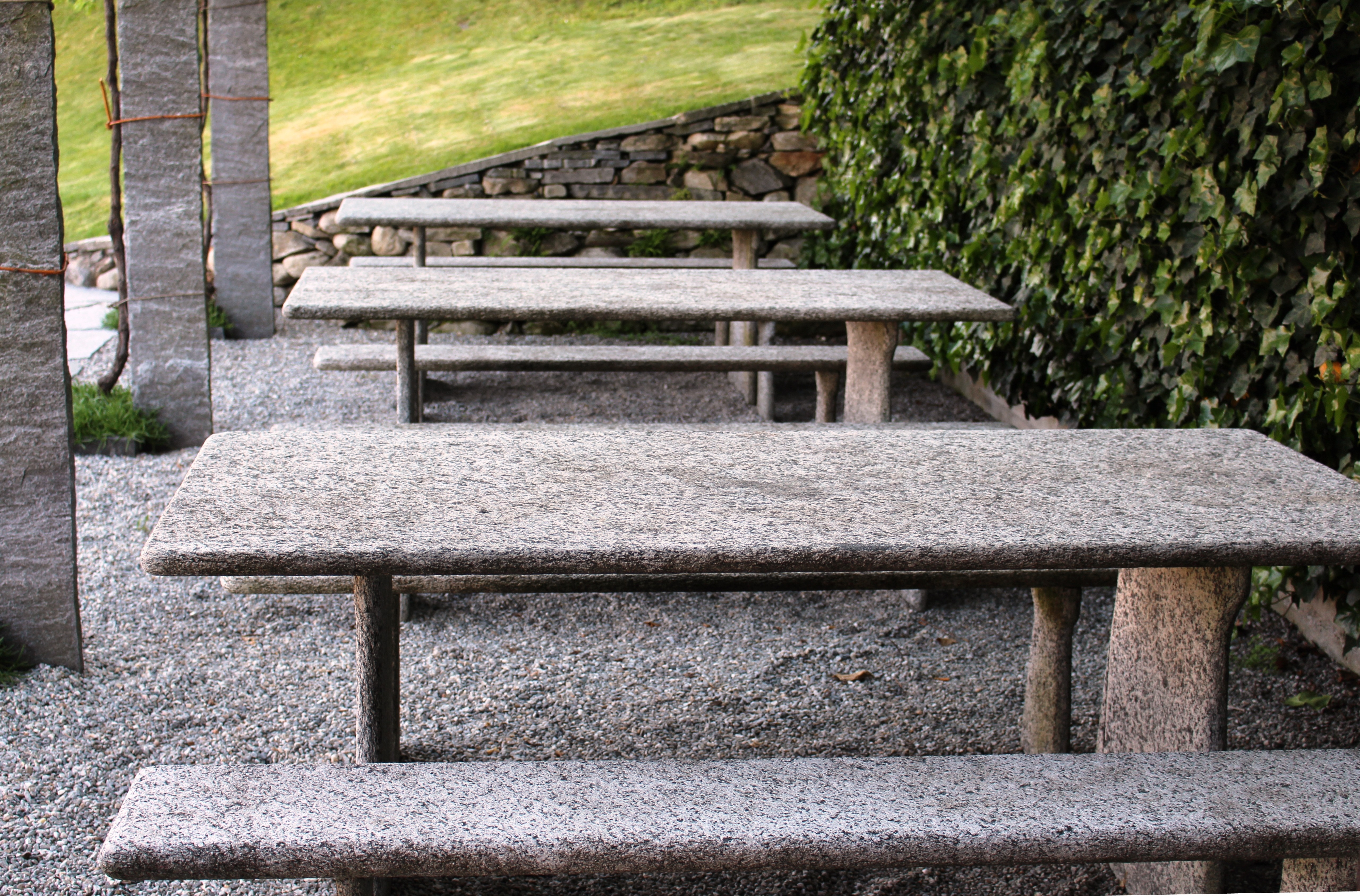 grey concrete pick table