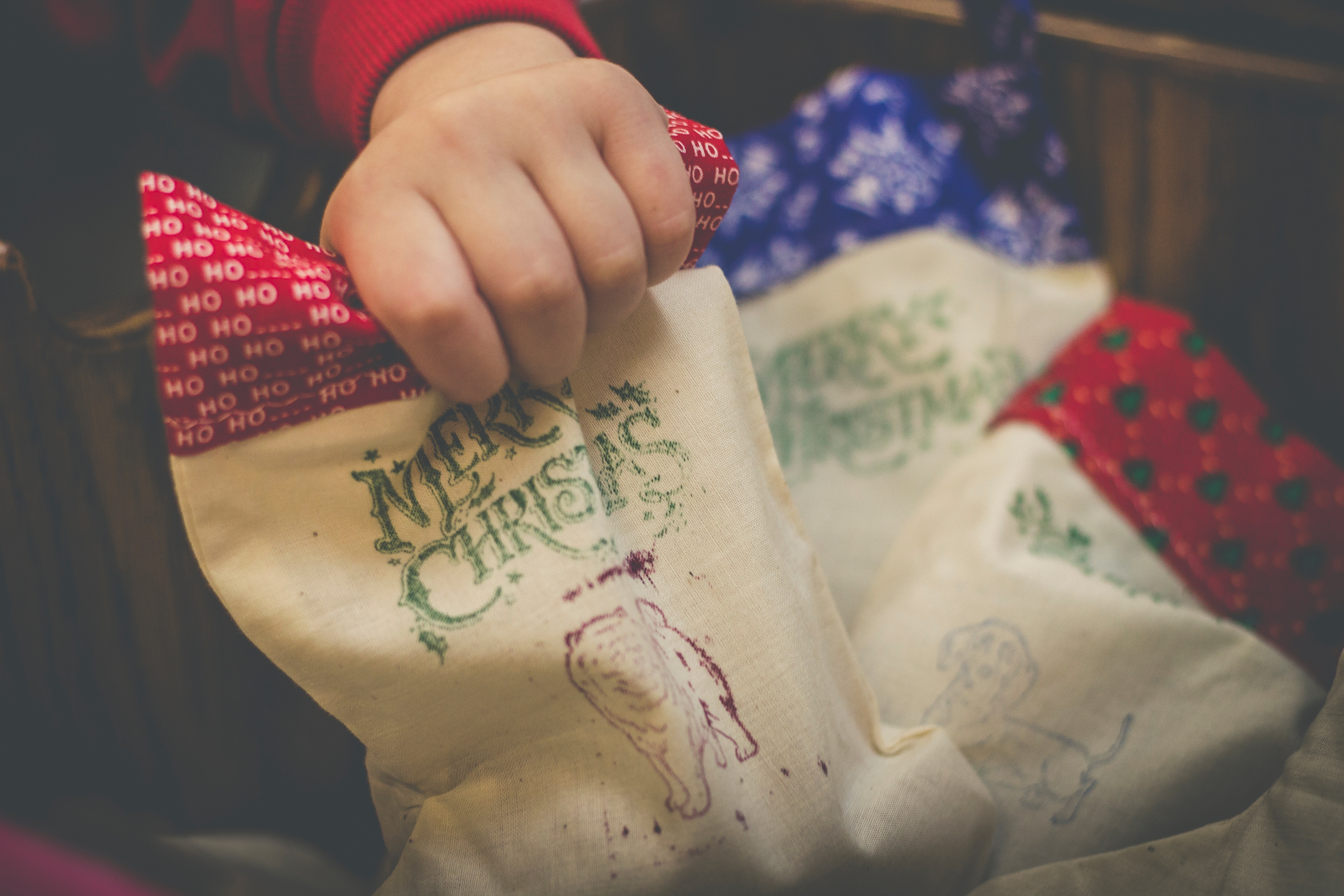 Merry Christmas printed bags