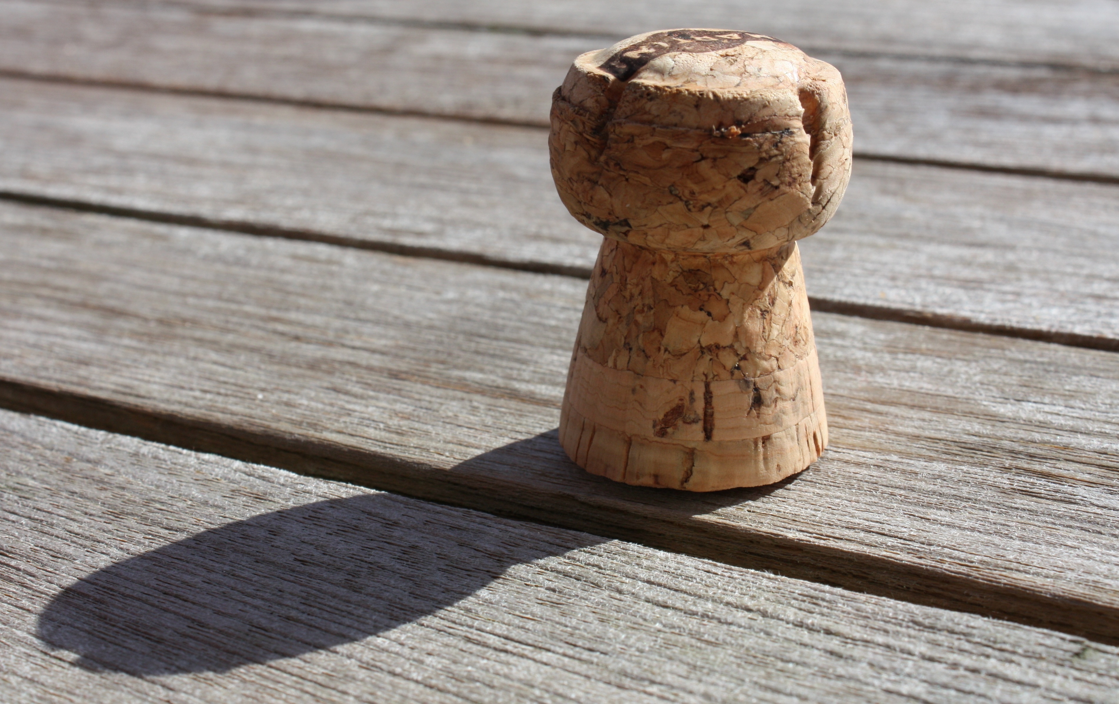 brown corck on brown wooden table top
