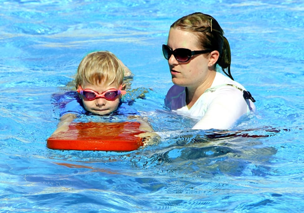 Boy, Water, Swimming, Lesson, two people, child preview