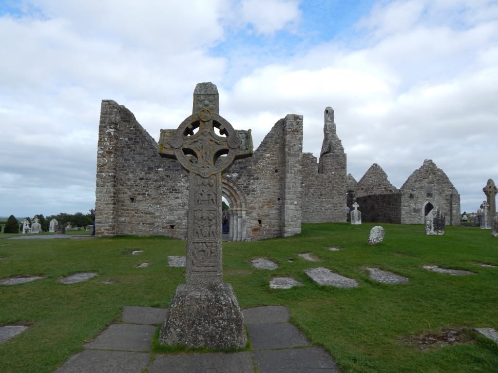Stone, Crois, Clouds, Horizon, Ireland, cemetery, tombstone preview