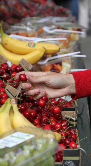 Cherries, Food, Hand, Cherry, Market, fruit, food and drink thumbnail