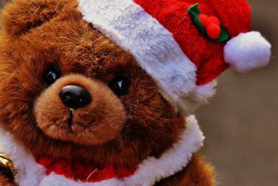 brown christmas bear plush toy preview