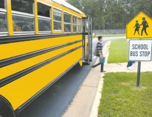 Bus, Girl, School, Vehicle, Schoolbus, yellow, only men thumbnail