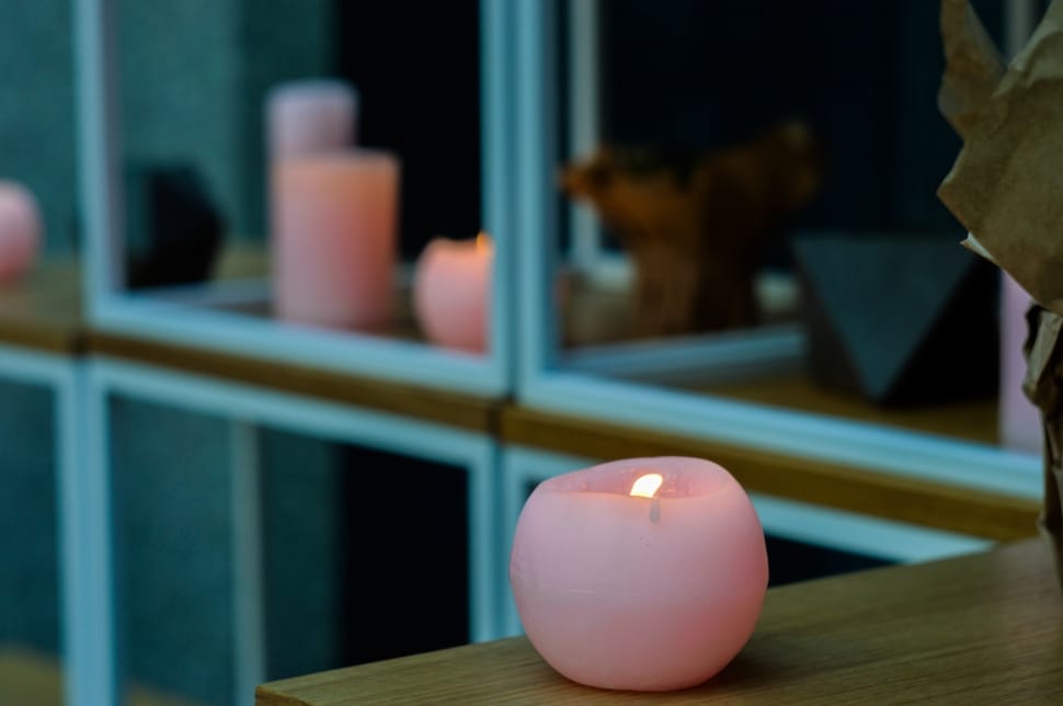 pink round tea light preview