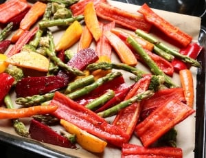 cooked vegetables on plate thumbnail