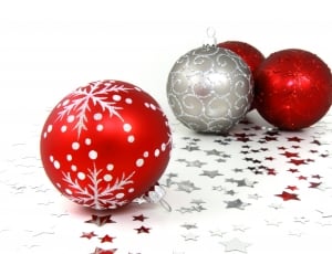Christmas, Balls, Baubles, Celebration, red, christmas thumbnail