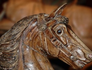 brown wooden horse figure thumbnail