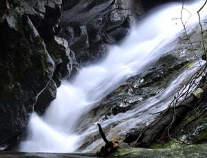timelapse photography of waterfall thumbnail