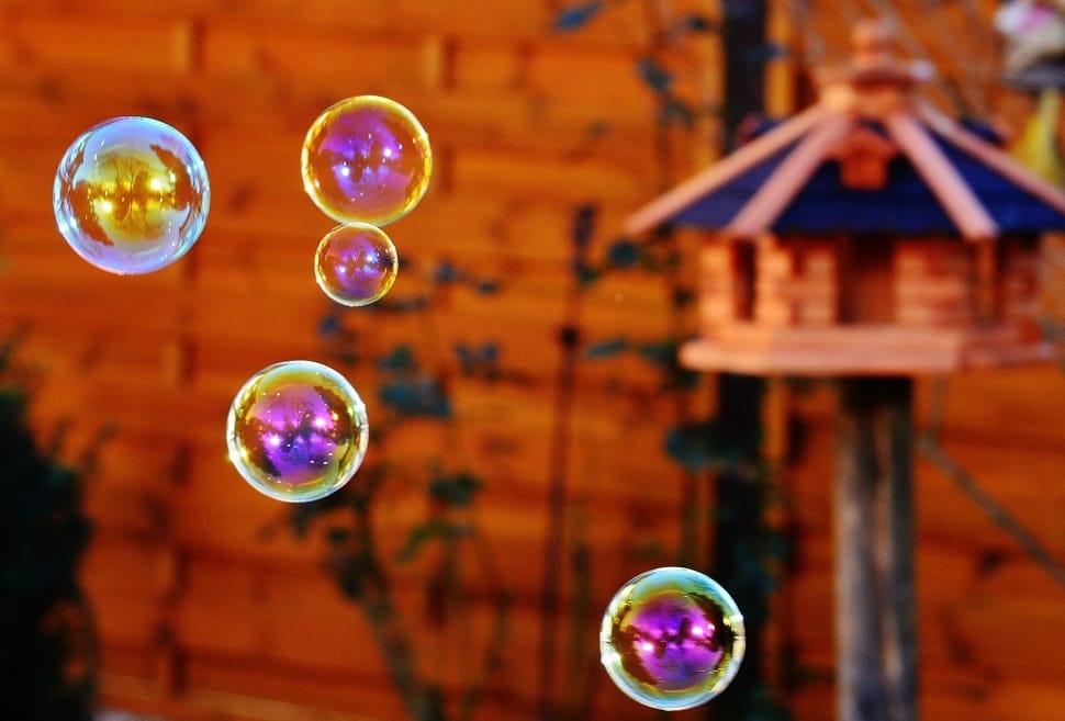 Colorful, Balls, Soap Bubbles, bubble, focus on foreground preview