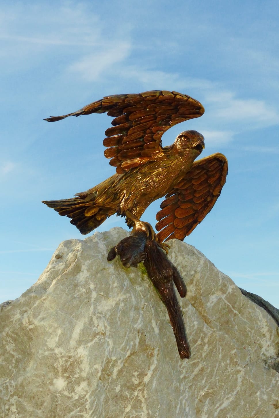 brass bird statue preview