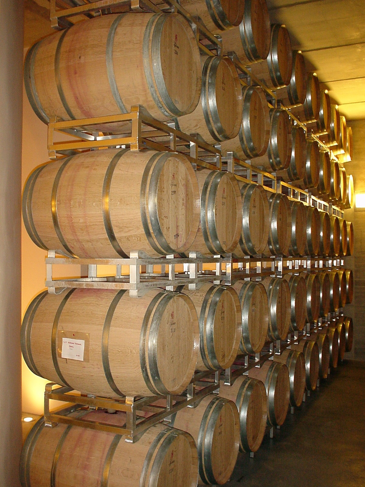 brown and silver oak barrels