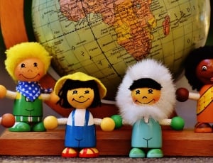 children in the world wooden mini figs and globe thumbnail