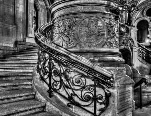 gray scale photography of staircase thumbnail