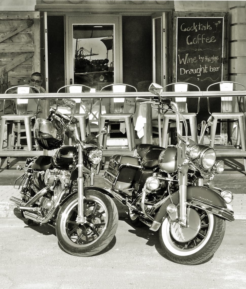 Chalk Board, Harley Davidson, Cafe, wheel, transportation preview