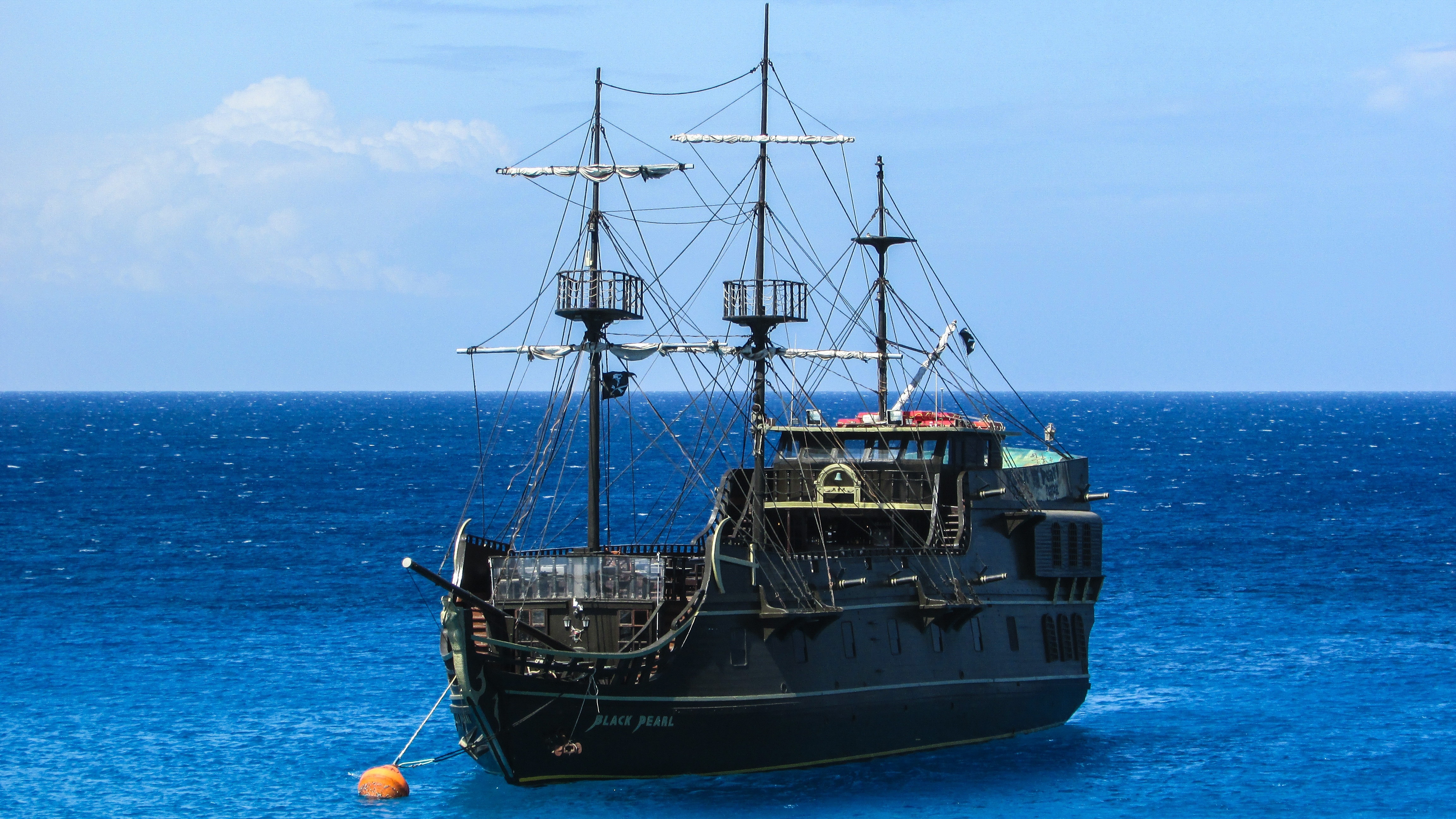 brown and black galleon