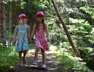 Children, Together, Hat, Human, Girl, two people, child thumbnail