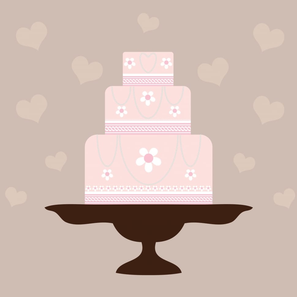 Dessert, Pink, Cake, Food, Sweet, retro styled, pattern preview