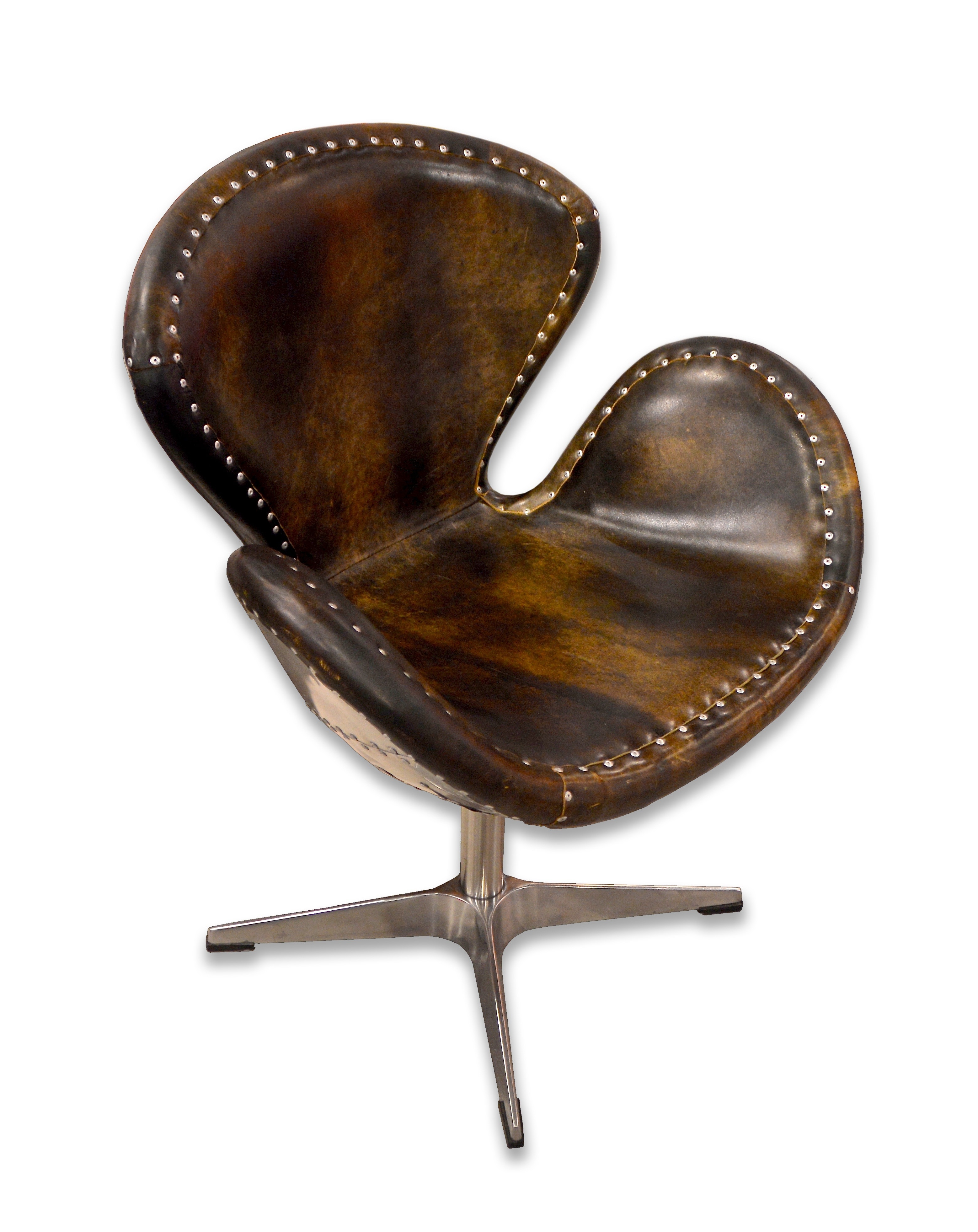 brown wooden egg chair
