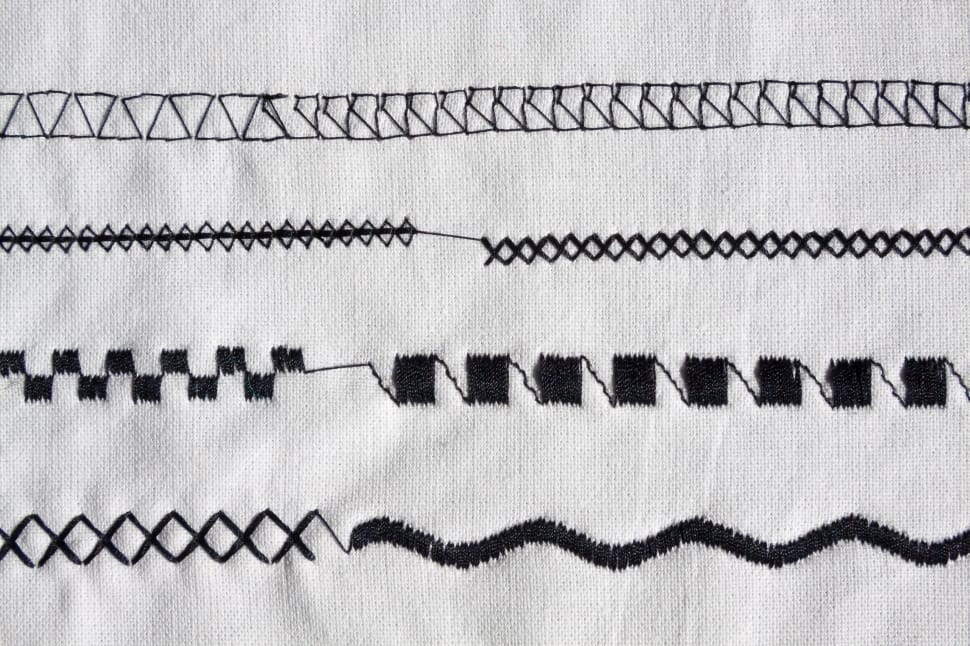 black and white embroidery preview