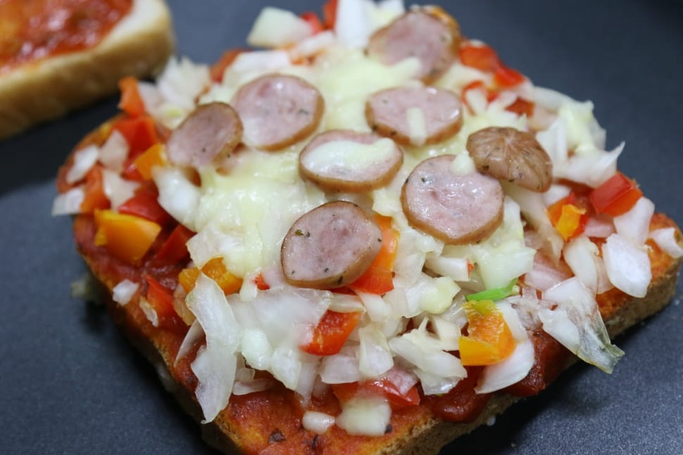 hotdog with tomato pizza preview