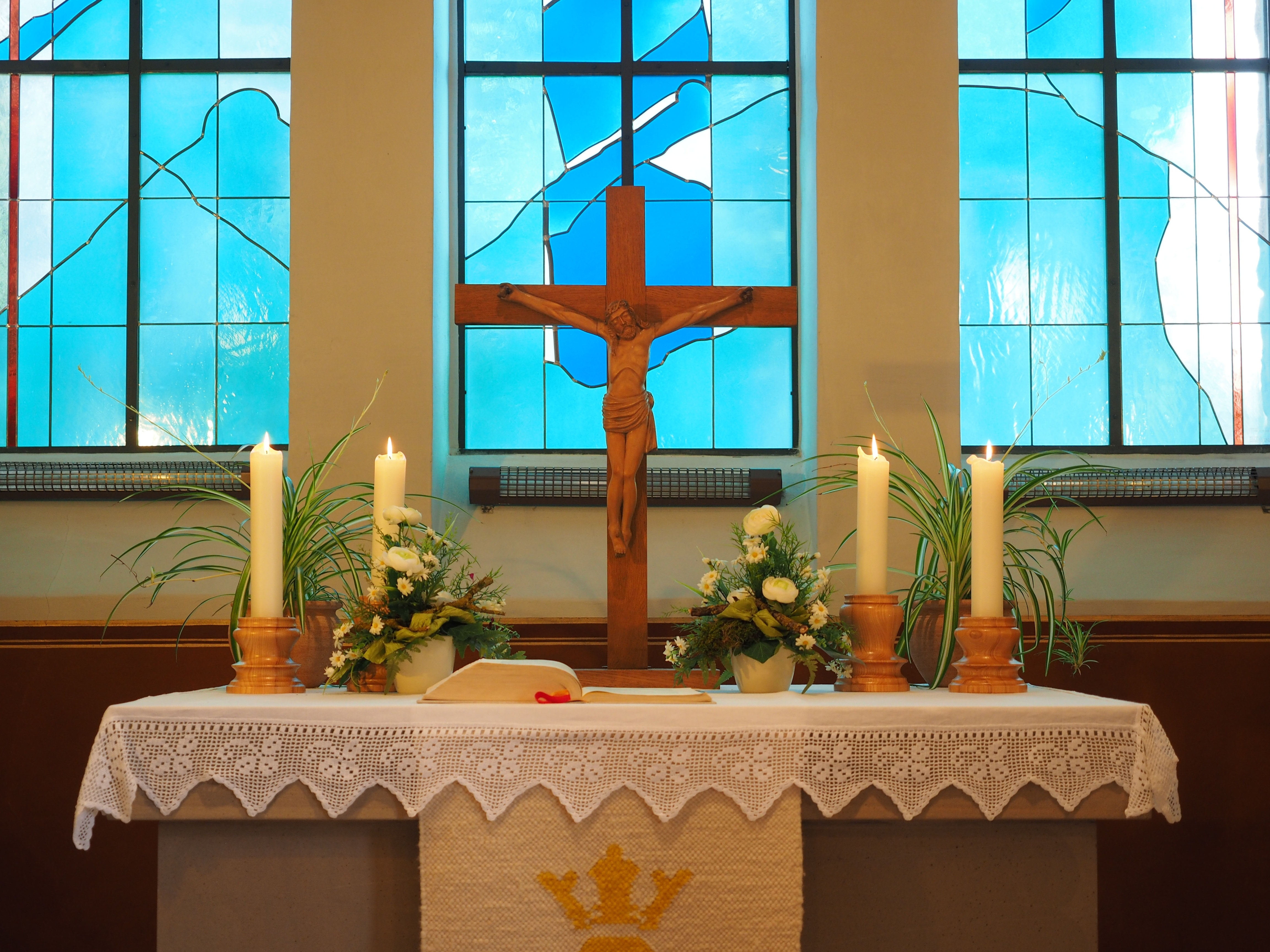 Altar, Religion, Jesus, Cross, Church, window, indoors