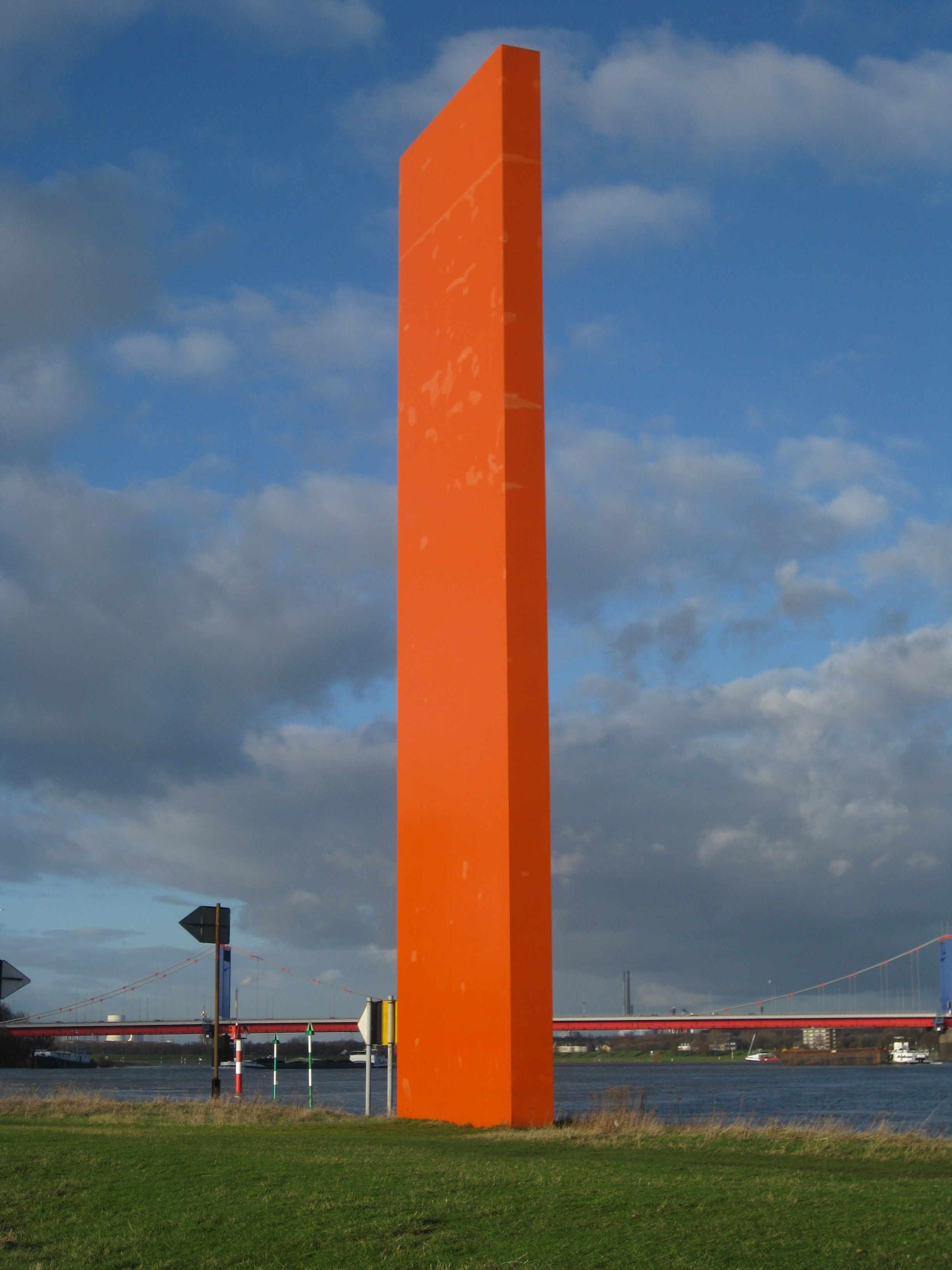 Rhine Orange, Monument, Rhine, Ruhr, cloud - sky, sky