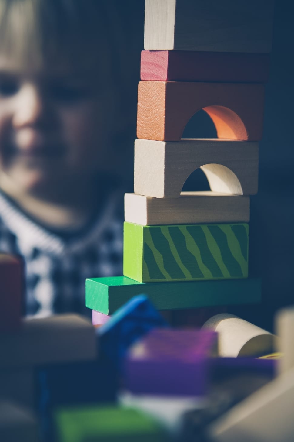 green brown and grey wooden blocks preview