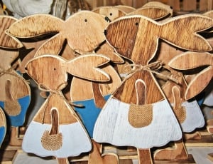 Easter, Deco, Rabbit Family, Rabbit, wood - material, no people thumbnail