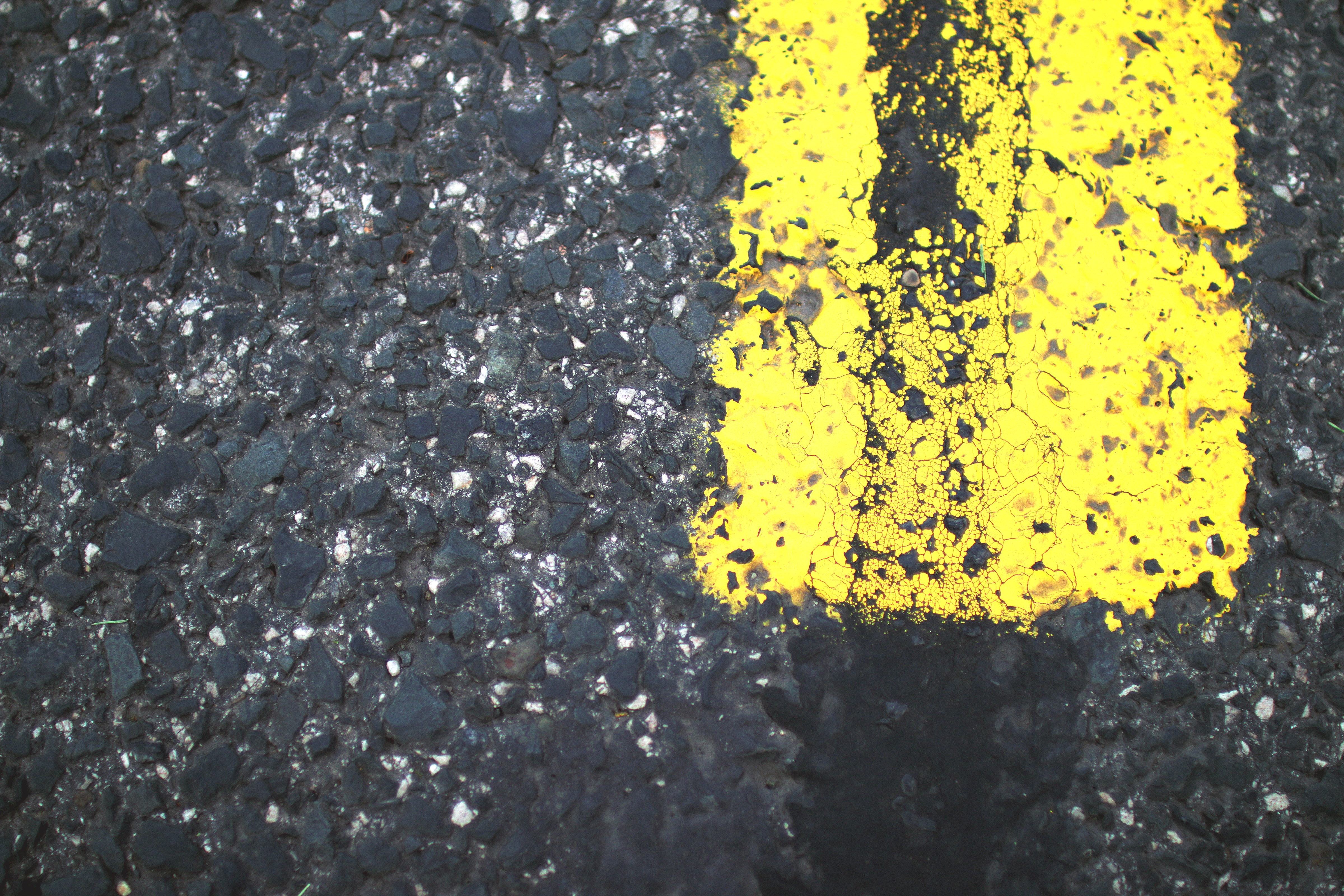 yellow painted road