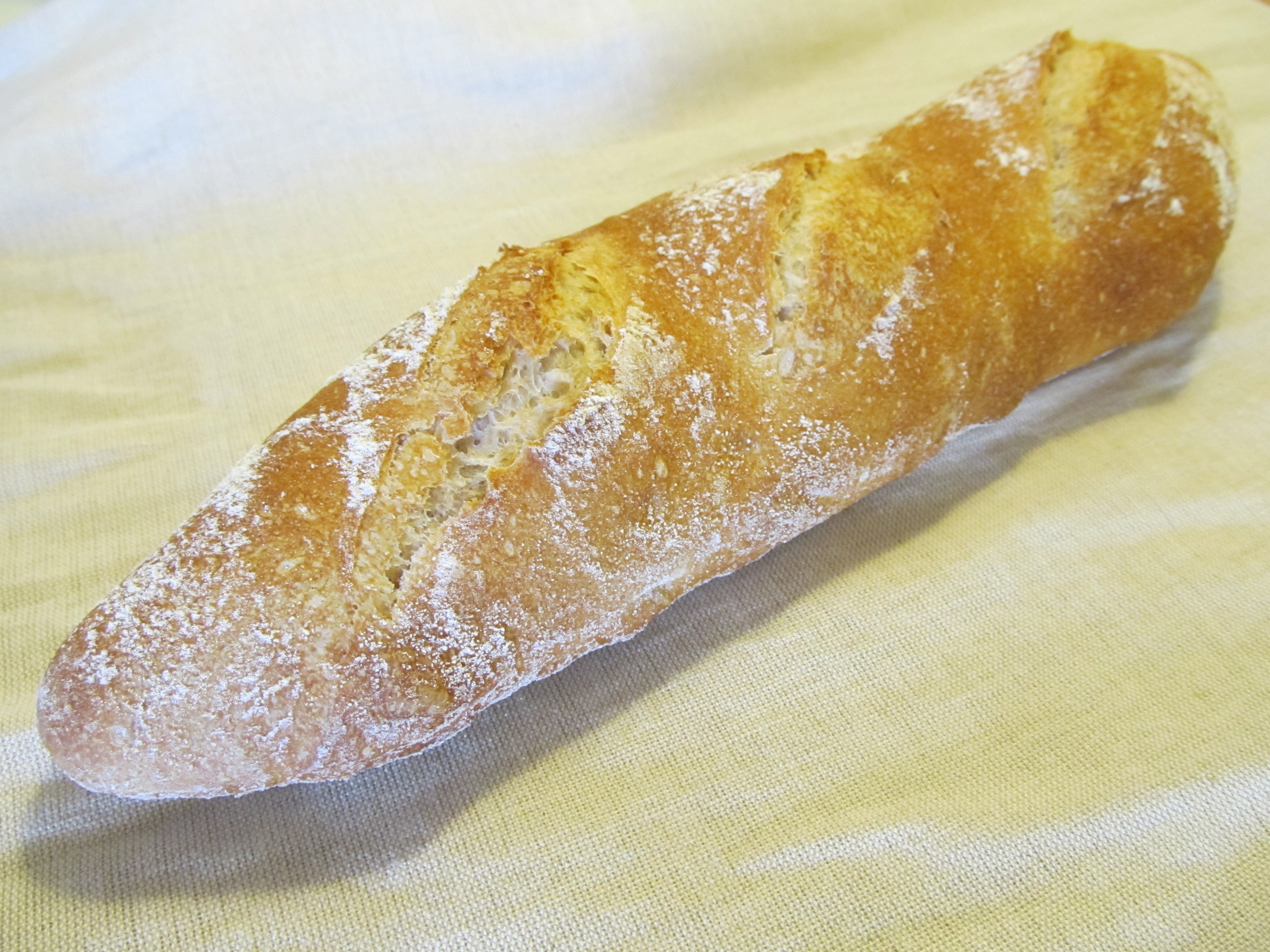 elongated bread