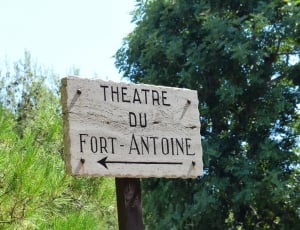 Theatre Du Fort Antoine sign board on daylight thumbnail