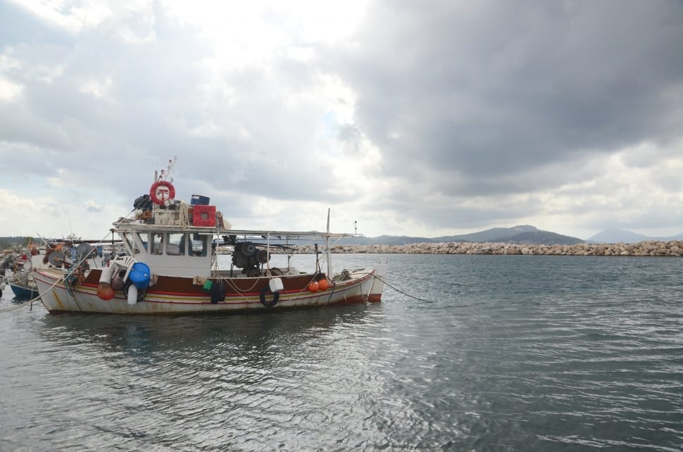 Clouds, Port, Boat, Catch, Fish, Ship, cloud - sky, day preview