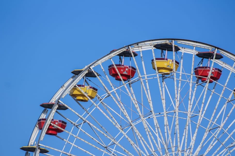 white red and yellow ferris wheel preview
