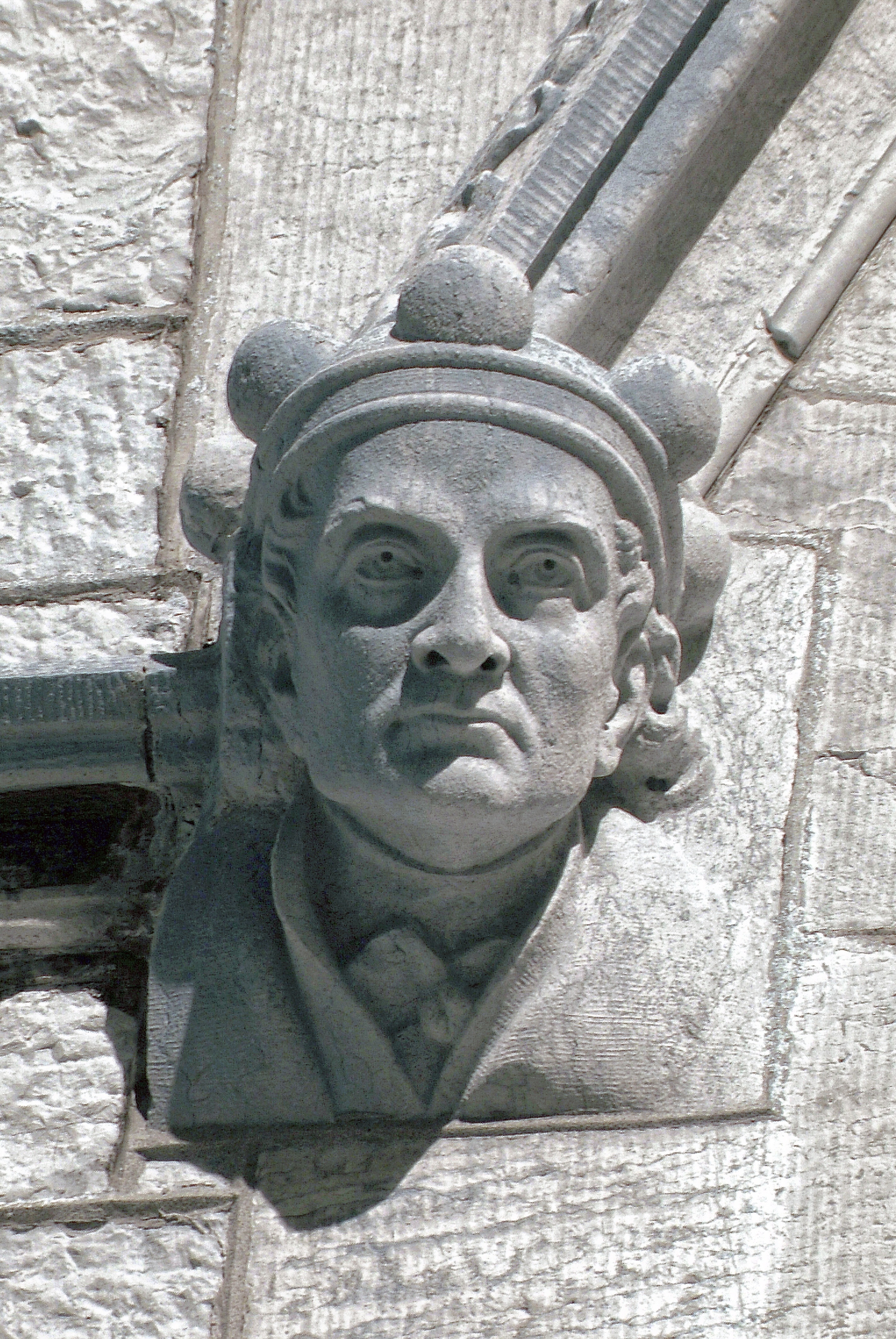 concrete head bust