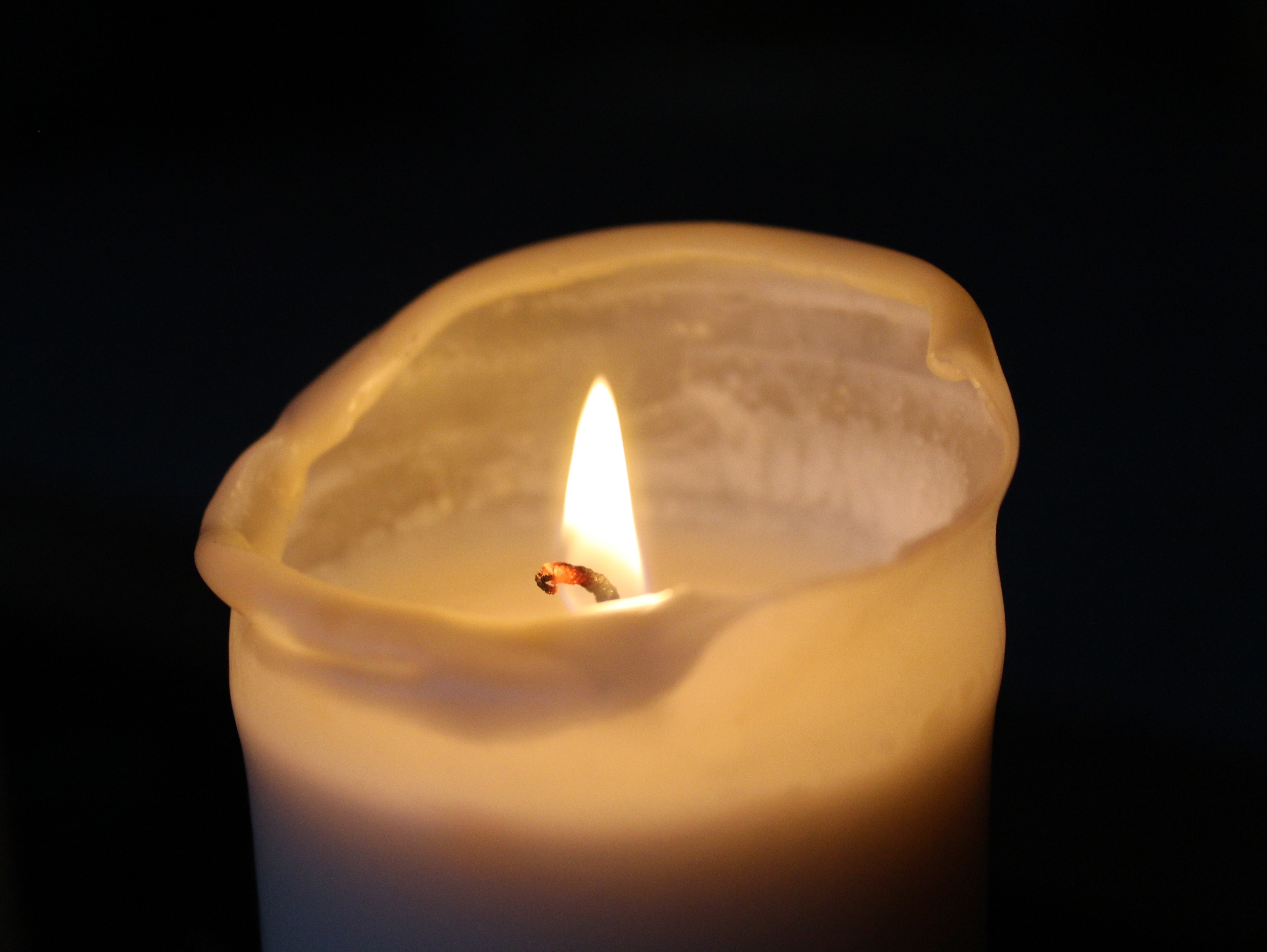 white votive candle
