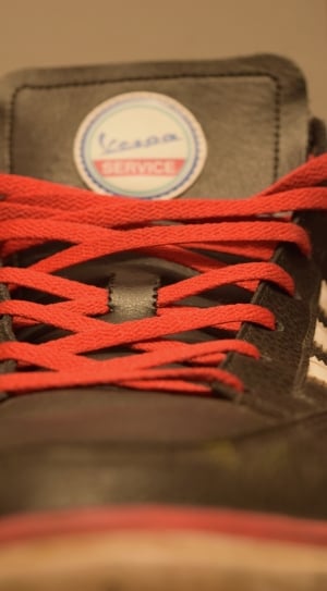black and red lace up shoes thumbnail