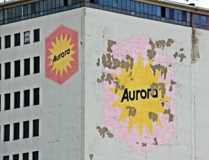 pink yellow and gray aurora octagon graffiti thumbnail