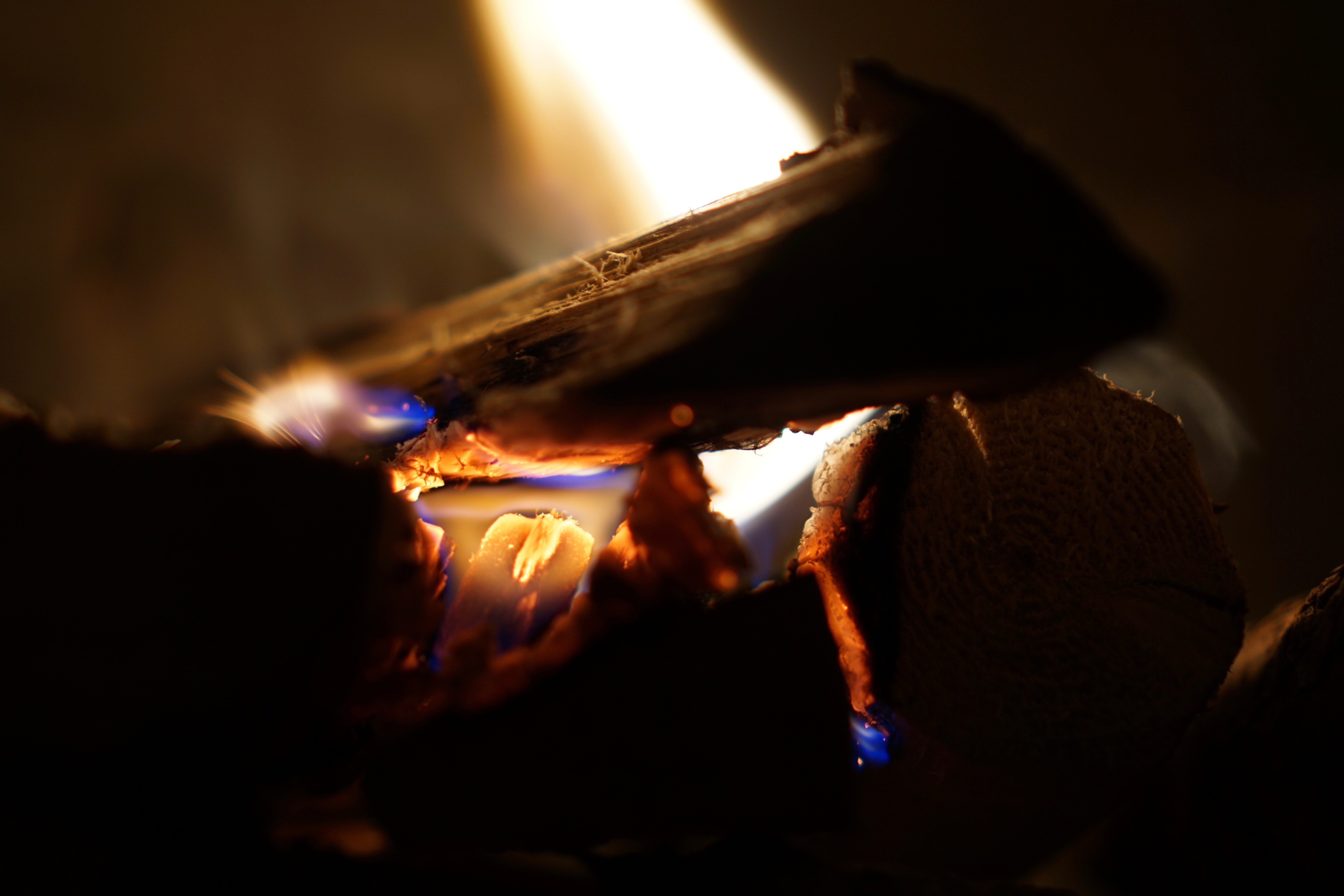 Fireplace, Flame, Fire, Log, Wood, Burn, illuminated, night