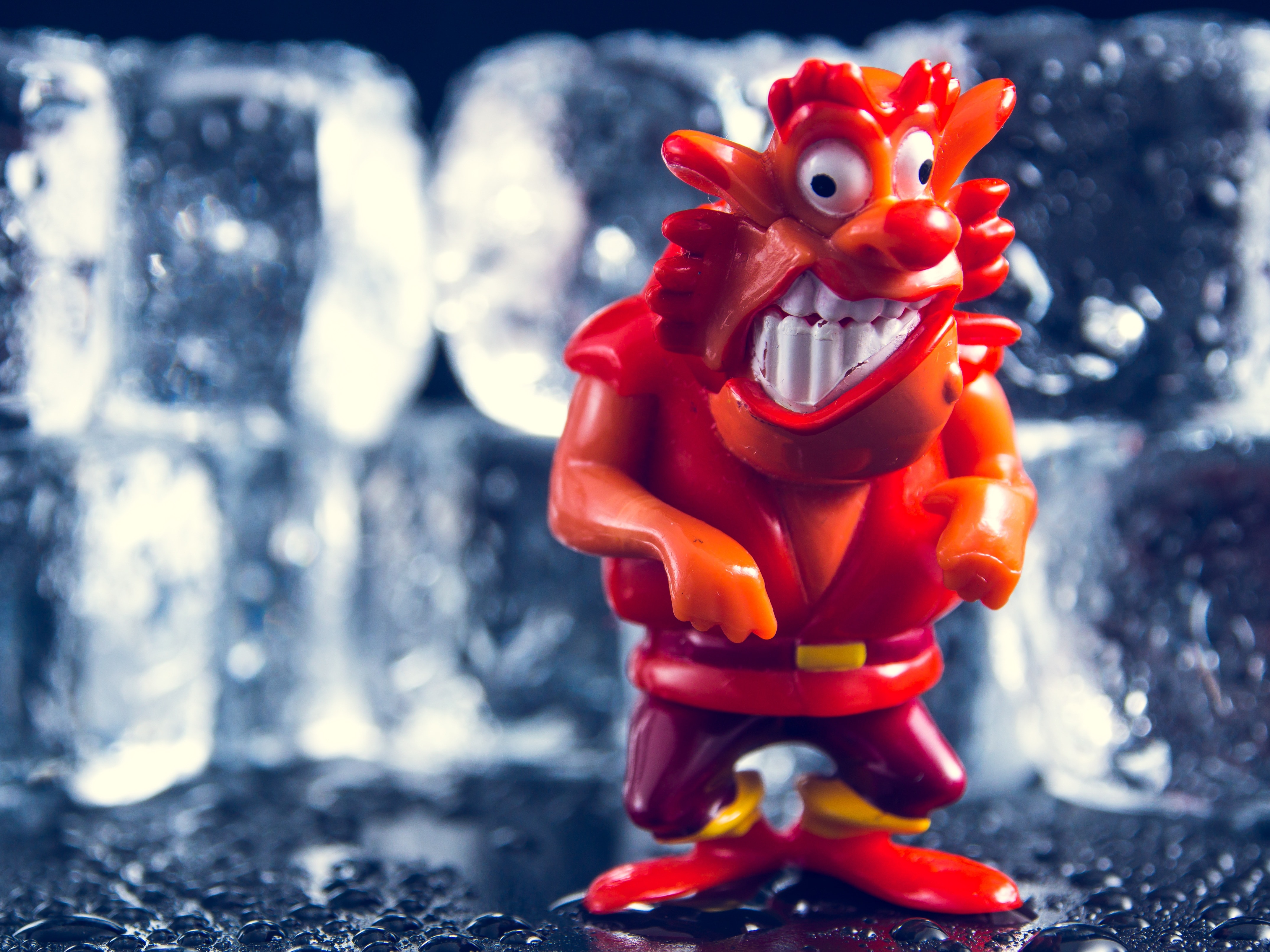 red game character plastic toy