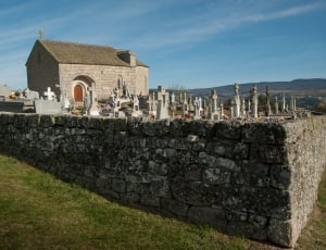 France, Lozère, Cemetery, Graves, Chapel, ,  thumbnail