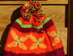 Cap, Colorful, Warm, Cheerful, Orange, wool, no people thumbnail