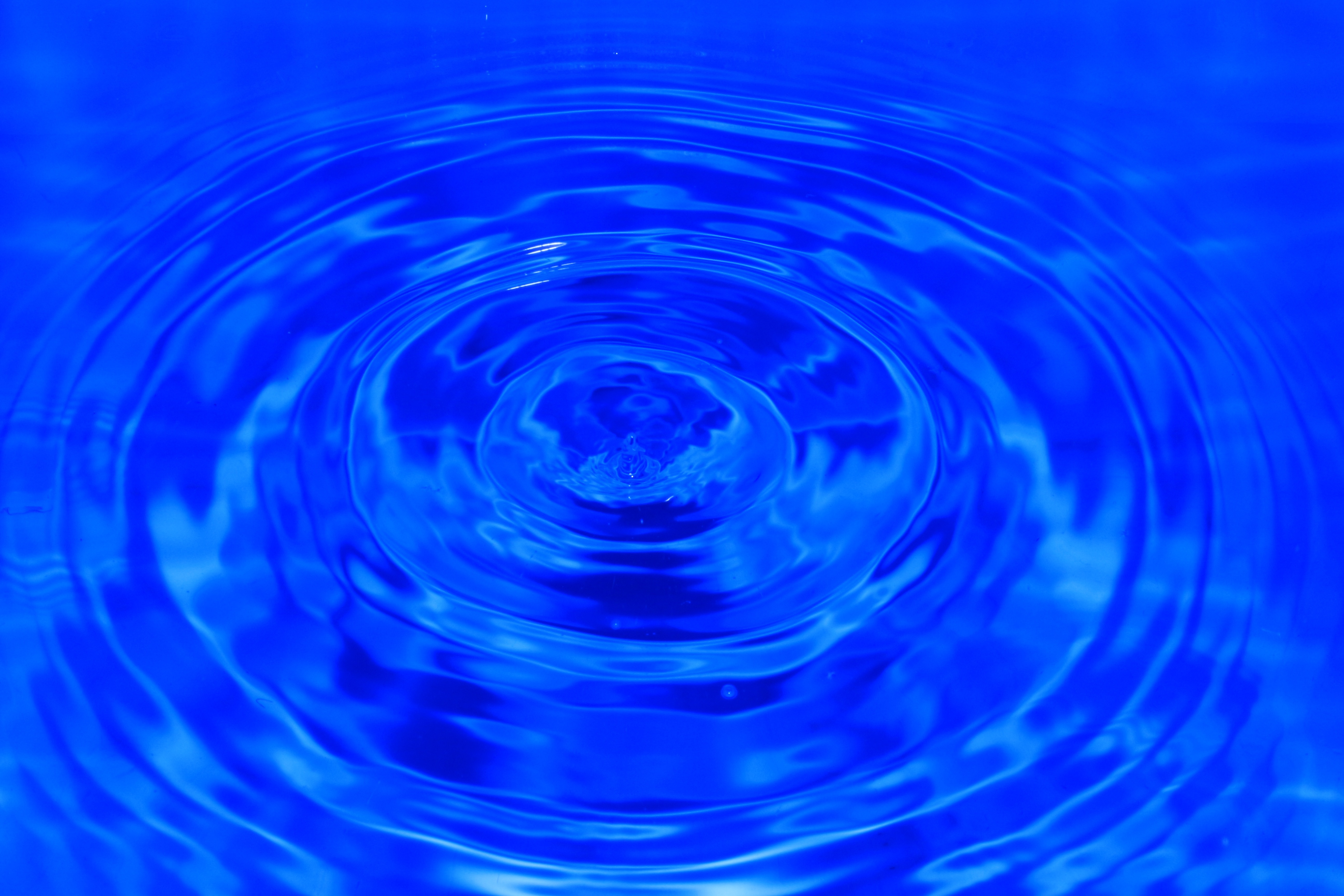 Water, Ring, Blue, Leave, Blida To, rippled, concentric