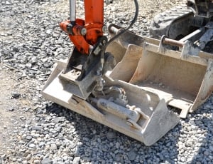 red and gray backhoe thumbnail