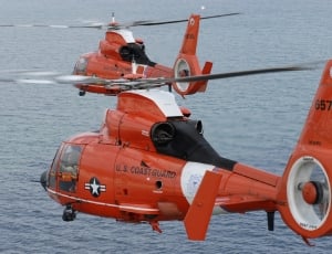 Mh-65 Dolphin, Helicopters, nautical vessel, sea thumbnail
