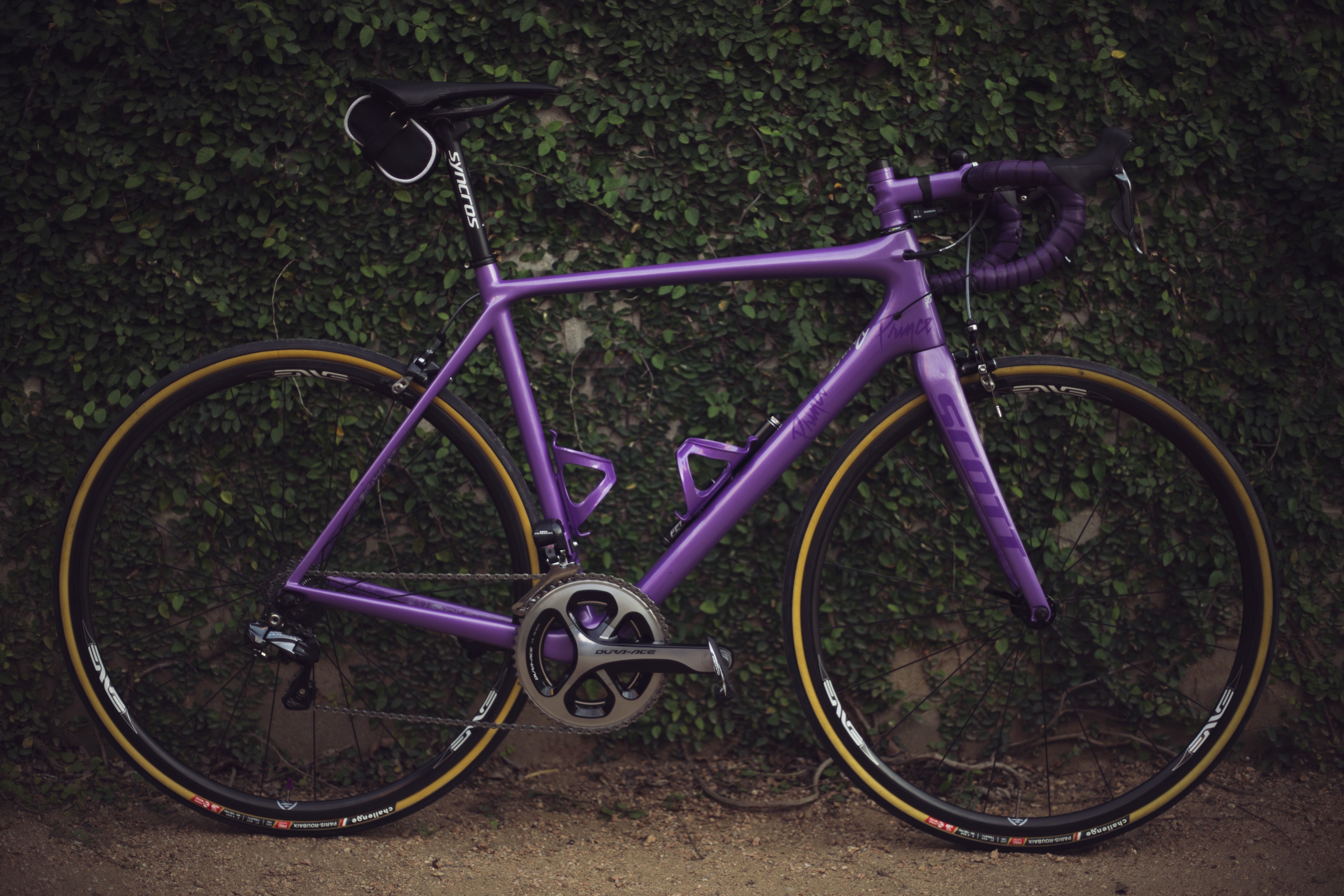 purple road bike
