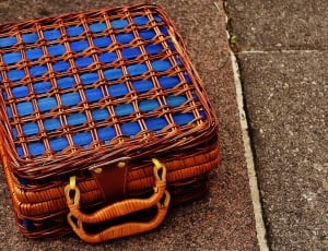 blue and brown wicker basket thumbnail