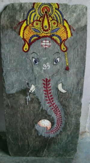 Elephant, India, Deity, Ganesha, God, no people, close-up thumbnail